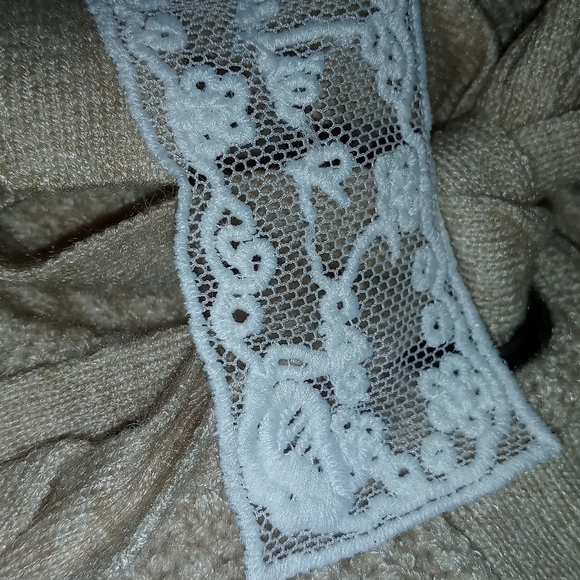 NWT Sadie & Sage Taupe Lace Up Sweater Dress S - Picture 7 of 10